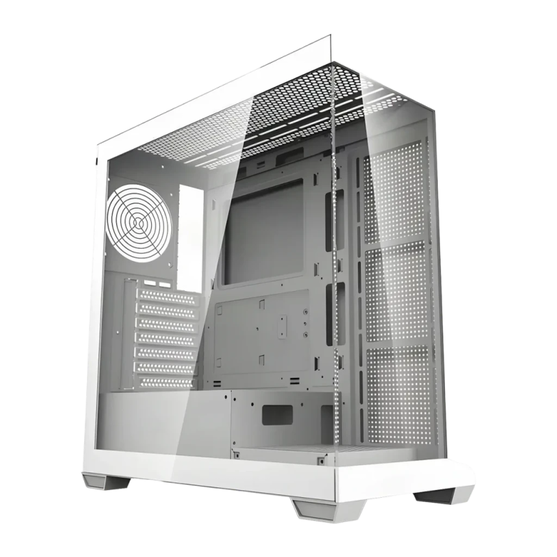 Darkflash DS900 Double Panneau Verre Trempé ATX 360mm Radiateur Blanc Midi Tower Boîtier PC