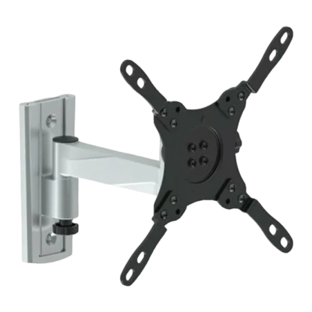 Support TV Equip Aluminium/Noir Mural Articulé 13 pouces-42 pouces VESA 200x200mm 650106