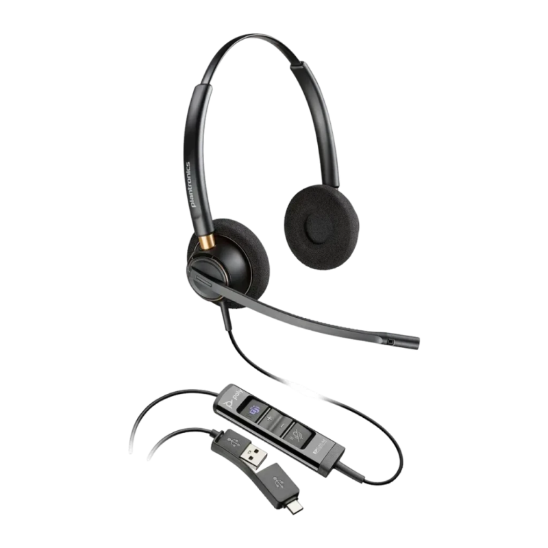 Poly EncorePro 525-M Stéréo USB-A Réduction de bruit Noir Arceau avec micro Casque