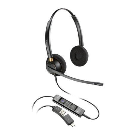 Poly EncorePro 525-M Stéréo USB-A Réduction de bruit Noir Arceau avec micro Casque