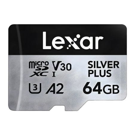 Lexar Professional Plus 64GB Argent 205MB/s V30 U3 A2 Carte microSD