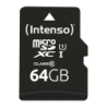 Intenso Premium 64GB Noir 90MB/s U1 UHS-I Carte microSDXC