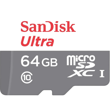 SanDisk Ultra 64GB 80MB/s Classe 10 Carte microSD + Adaptateur