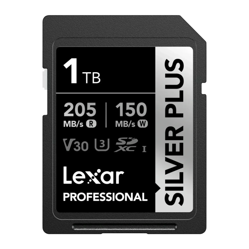Lexar Professional Silver Plus 1TB 205MB/s V30 UHS-I Carte mémoire SDXC