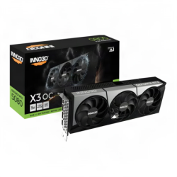 Inno3D GeForce RTX 5080 X3 OC 16GB GDDR7 Noir 3 ventilateurs HDMI 2.1 3 DisplayPort Carte graphique