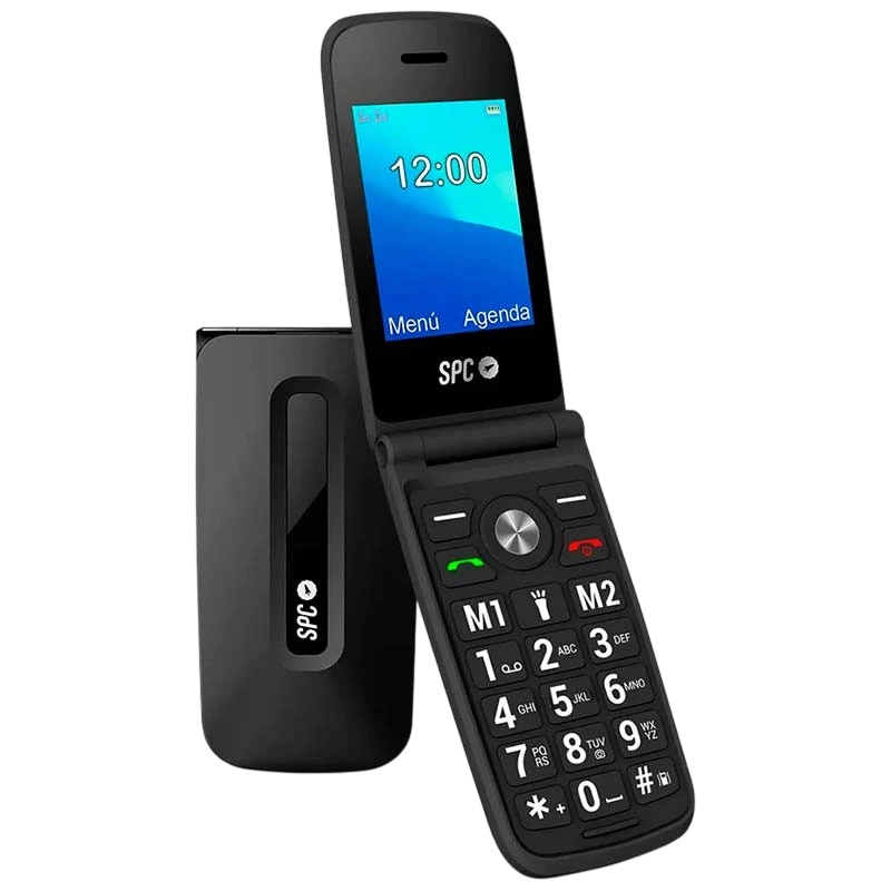 SPC Titan 2G Noir 2,4 pouces avec clapet Téléphone portable basique