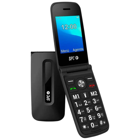 SPC Titan 2G Noir 2,4 pouces avec clapet Téléphone portable basique