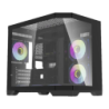 Darkflash FT418 Mini Tower 3 Panneaux Verre Trempé M-ATX/ITX 6 Ventilateurs ARGB Noir Boîtier PC