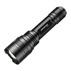 SUPERFIRE Noir USB-C 1200 lumens 250 m C8-H 4000mAh Lampe torche LED