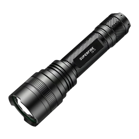 SUPERFIRE Noir USB-C 1200 lumens 250 m C8-H 4000mAh Lampe torche LED