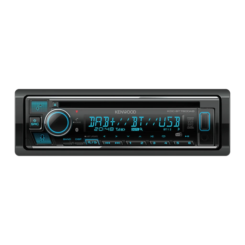 Kenwood Noir Bluetooth 4.2 1 DIN KDC-BT760DAB Autoradio