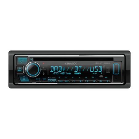 Kenwood Noir Bluetooth 4.2 1 DIN KDC-BT760DAB Autoradio