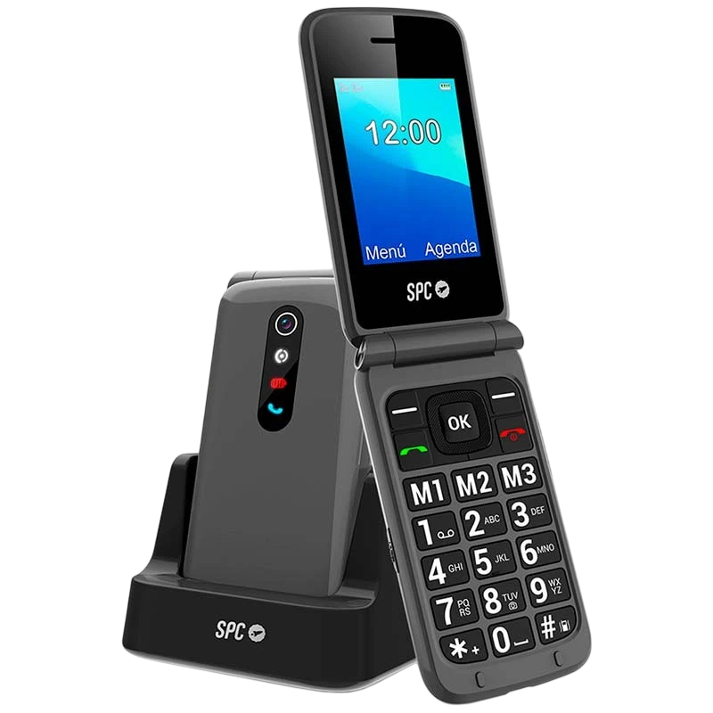 SPC Stella 2 Noir 2,4 pouces avec base de charge Téléphone portable basique