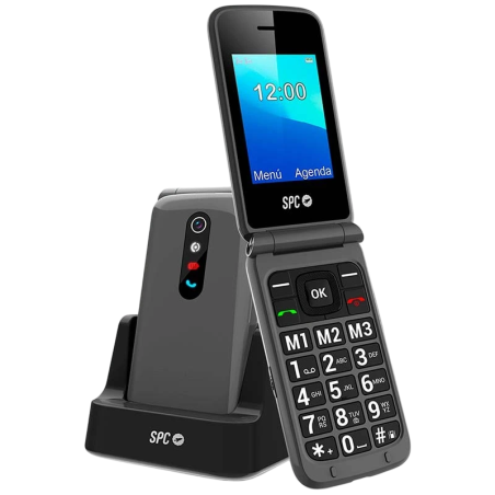 SPC Stella 2 Noir 2,4 pouces avec base de charge Téléphone portable basique