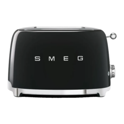 SMEG 950W 2 Fentes Noir Brillant TSF01BLEU Grille-pain