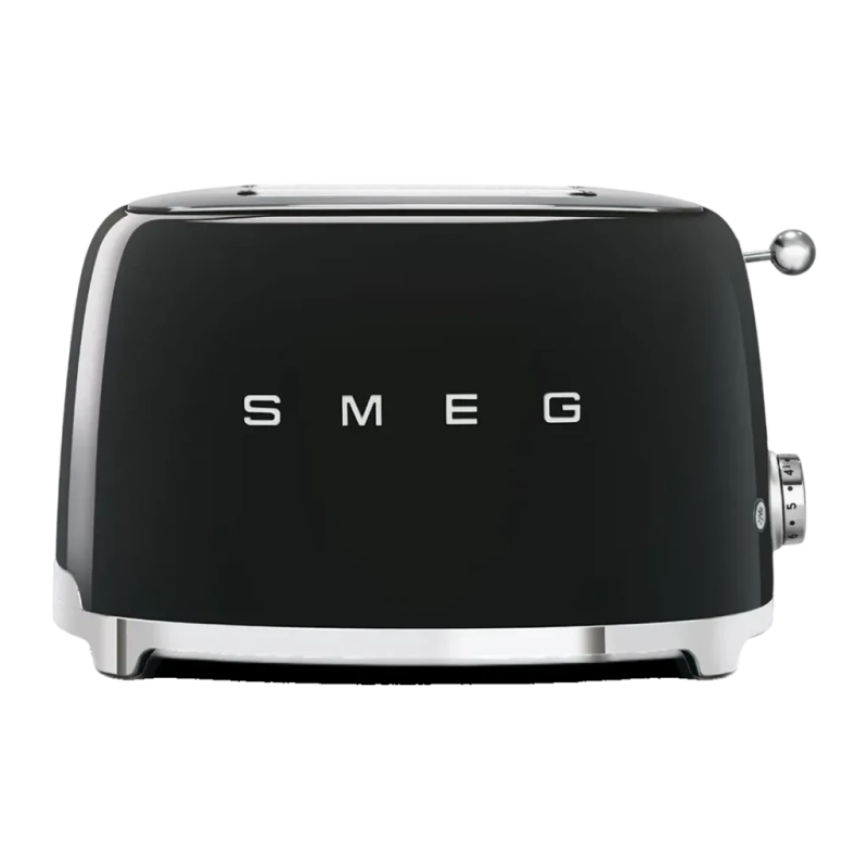 SMEG 950W 2 Fentes Noir Brillant TSF01BLEU Grille-pain
