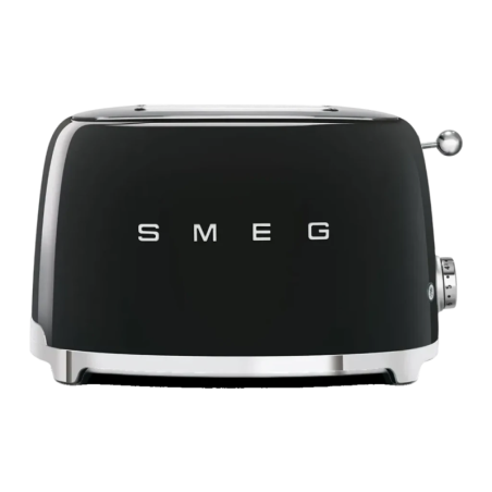 SMEG 950W 2 Fentes Noir Brillant TSF01BLEU Grille-pain
