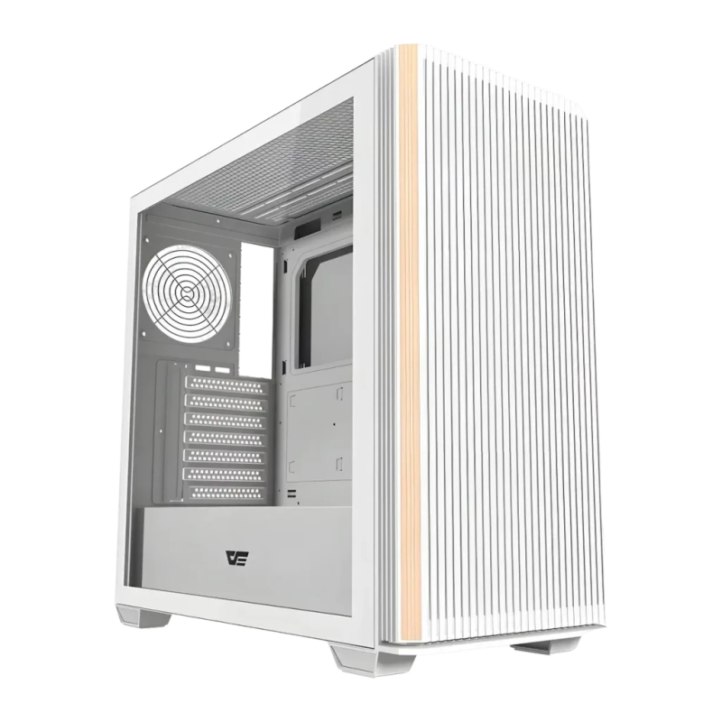 Darkflash Verre Trempé ATX 360mm Sans Ventilateurs Blanc DS900WS Midi Tower Boîtier PC