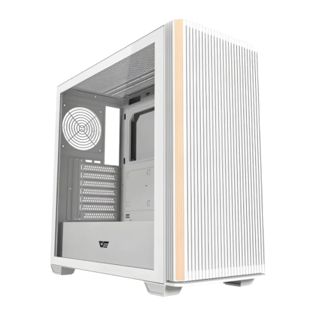 Darkflash Verre Trempé ATX 360mm Sans Ventilateurs Blanc DS900WS Midi Tower Boîtier PC