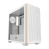 Darkflash Verre Trempé ATX 360mm Sans Ventilateurs Blanc DS900WS Midi Tower Boîtier PC