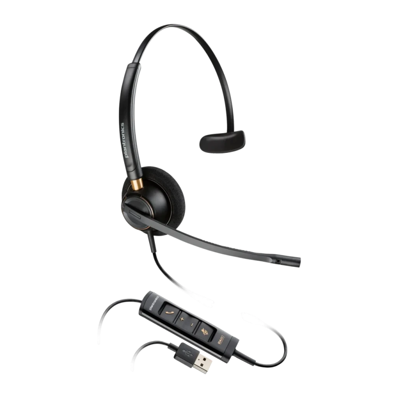 Poly EncorePro 515 Mono USB-A Réduction de bruit Noir Arceau avec micro Casque