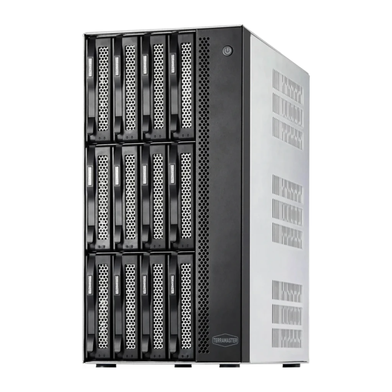Terramaster 12 Baies Sans Disques 2× 10GbE T12-500 Pro 16GB Gris Serveur NAS