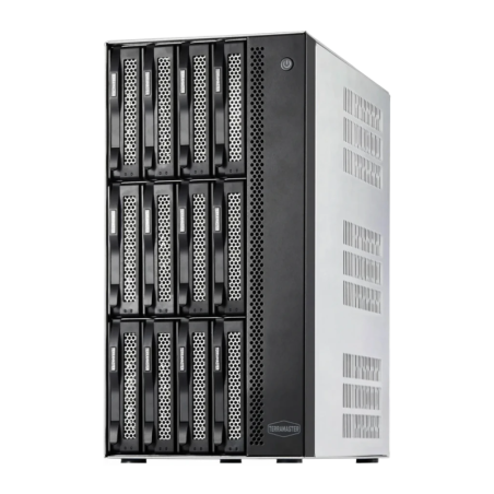 Terramaster 12 Baies Sans Disques 2× 10GbE T12-500 Pro 16GB Gris Serveur NAS