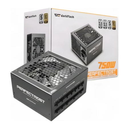 Darkflash Entièrement modulaire 750W 80 Plus Gold Noir PMT750 ATX 3.1 Alimentation