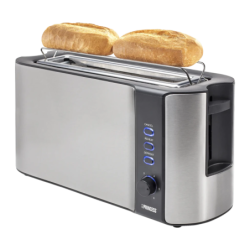 Princess Longue Fente avec Accessoire pour Petits Pains 1000W Acier Inoxydable 142353 Grille-pain