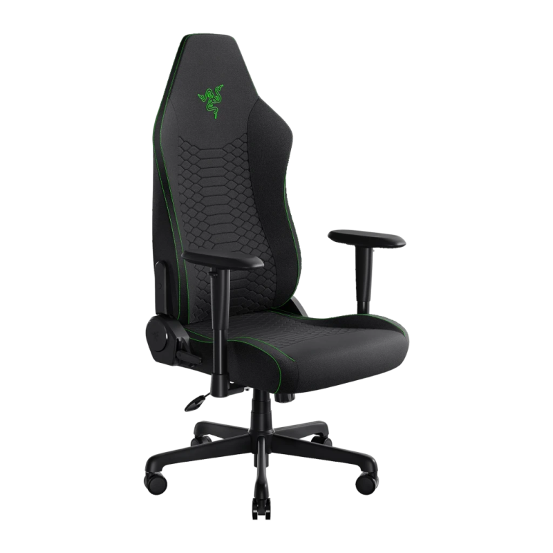 Razer Iskur V2 X Noir/Vert Tissu Respirant 2D 136kg coussin lombaire Chaise gaming