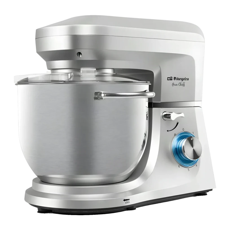 Orbegozo 7L 1800W Rotation planétaire Argent AM 8000 6 vitesses Robot pâtissier