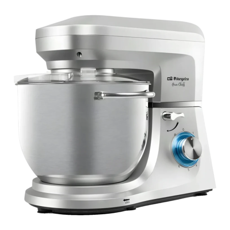 Orbegozo 7L 1800W Rotation planétaire Argent AM 8000 6 vitesses Robot pâtissier