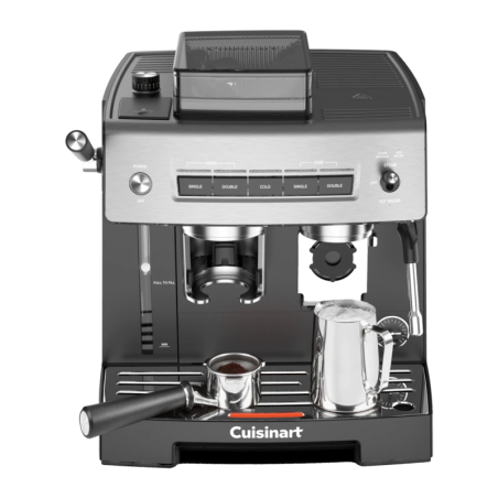 Cuisinart 2,2L Moulin intégré 16 positions Noir/Argent EM640E 20 bars buse vapeur Machine Espresso
