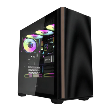 Darkflash Verre Trempé ATX/M-ATX/ITX Noir DS900WS Midi Tower 4 ventilateurs Boîtier PC