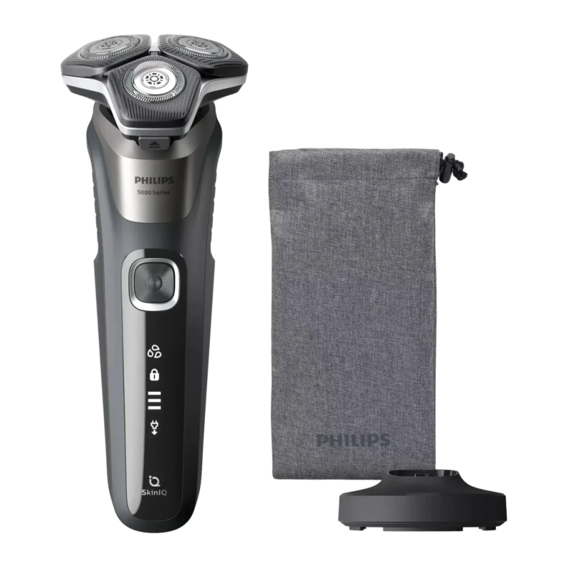 Philips Shaver Series 5000 3 Têtes Rotatives S5887/13 Gris sans fil 60 min Rasoir électrique
