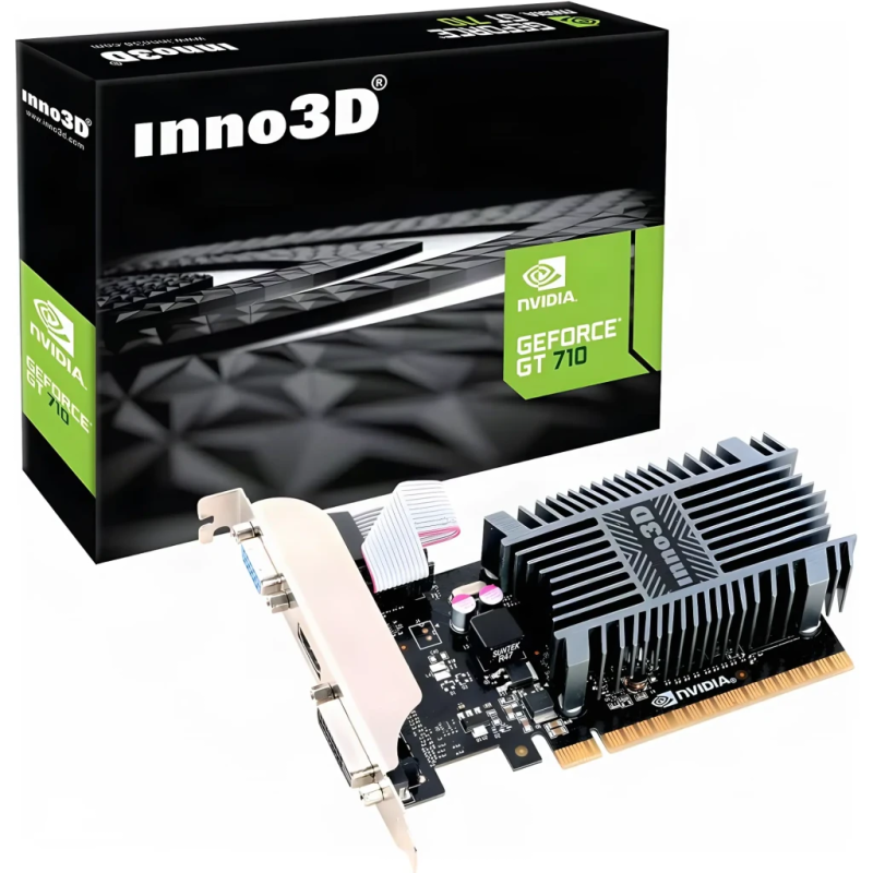 Inno3D GeForce GT 710 2GB GDDR3 Low Profile Noir Carte graphique
