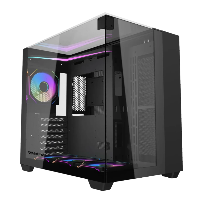 Darkflash TH285 Midi Tower Verre Trempé ATX/M-ATX/ITX Noir Boîtier PC