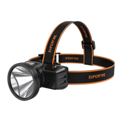 Superfire HL51 Orange USB 160 lumens 300 m 1200mAh IP42 Lampe frontale rechargeable