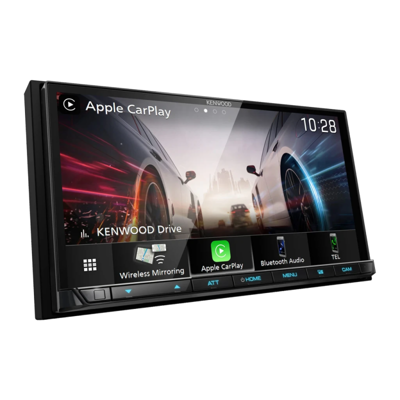 Kenwood Noir CarPlay Android Auto 7 pouces DMX8021DABS Bluetooth Autoradio sans fil