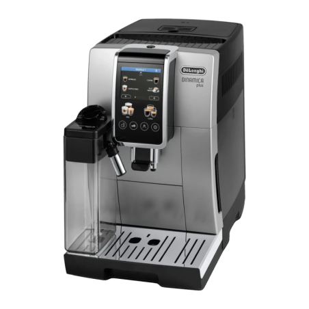 De'Longhi Dinamica Plus 1,8L Moulin intégré Noir/Argent ECAM380.85.SB 1450W 15 bars Machine à Café Superautomatique