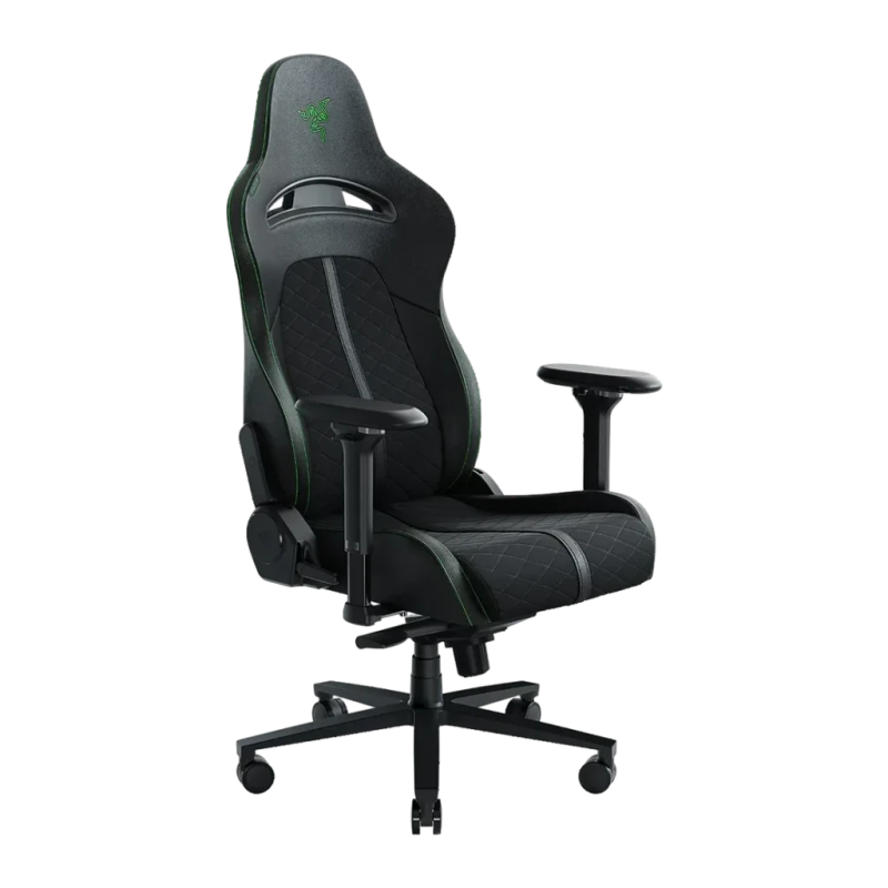 Razer Enki Noir/Vert Cuir Synthétique 4D 136kg inclinable appui-tête vérin classe 4 Chaise gaming
