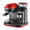 Ariete Moderna 1318 0,8L Moulin intégré Buse vapeur Rouge/Noir 920W 15 bars Machine à Expresso