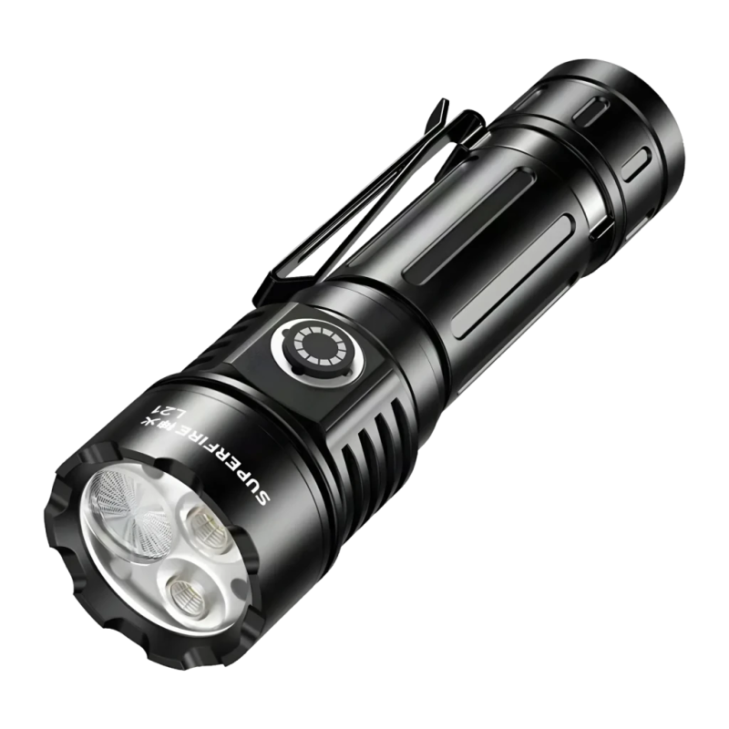 Superfire L21 Noir USB-C 1350 Lumens 3000mAh IP44 Lampe torche LED rechargeable