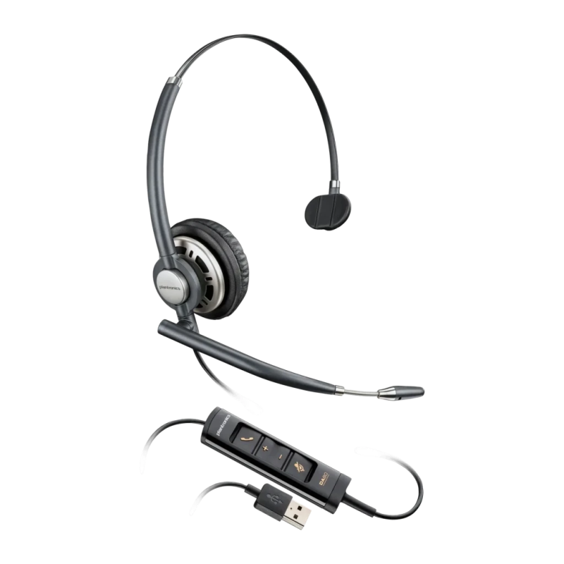Poly EncorePro HW715 Mono USB Type A Réduction de bruit Noir Arceau avec micro Casque