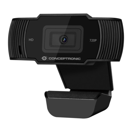 Conceptronic AMDIS03B HD 720p avec Microphone USB 2.0 Noir Webcam