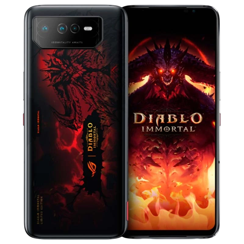 ASUS ROG Phone 6 5G 16Go/512Go Édition Diablo Immortal 6,78 pouces AMOLED 165Hz 50MP 6000mAh 65W NFC