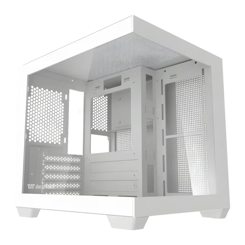 Darkflash C275P Verre Trempé 270° Mini Tower M-ATX/ITX Blanc Boîtier PC
