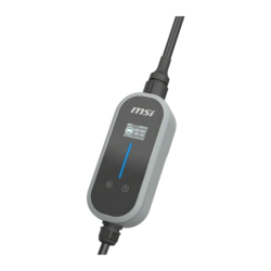 Chargeur de voiture électrique MSI EVSE EZgo Gris 3,6kW Type 2 Câble 5m 16A monophasé écran LCD IP66