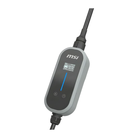Chargeur de voiture électrique MSI EVSE EZgo Gris 3,6kW Type 2 Câble 5m 16A monophasé écran LCD IP66
