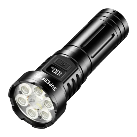 Superfire L24 Noir USB-C 2350 lumens 230m 3600mAh IP44 Lampe torche LED
